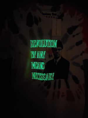 "Revolution by Any Means Necessary" Malcolm X Tye Dye t-shirt